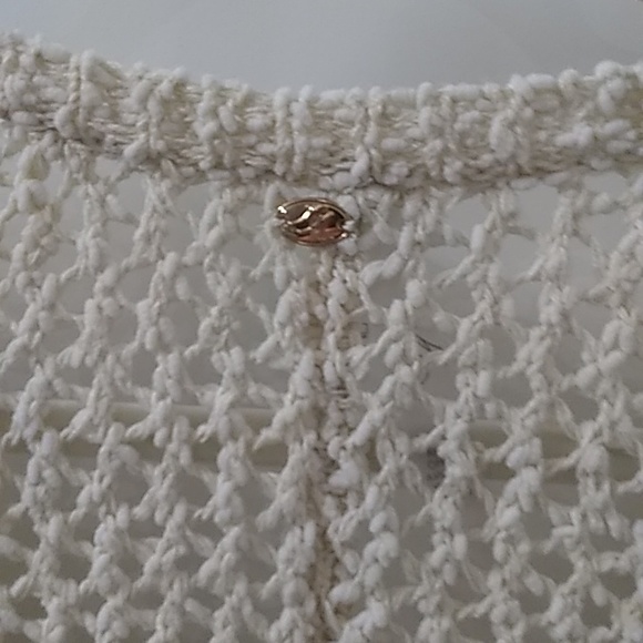 Melissa McCarthy7, Open Weave Cardigan, Cream, 2X - Picture 3 of 8